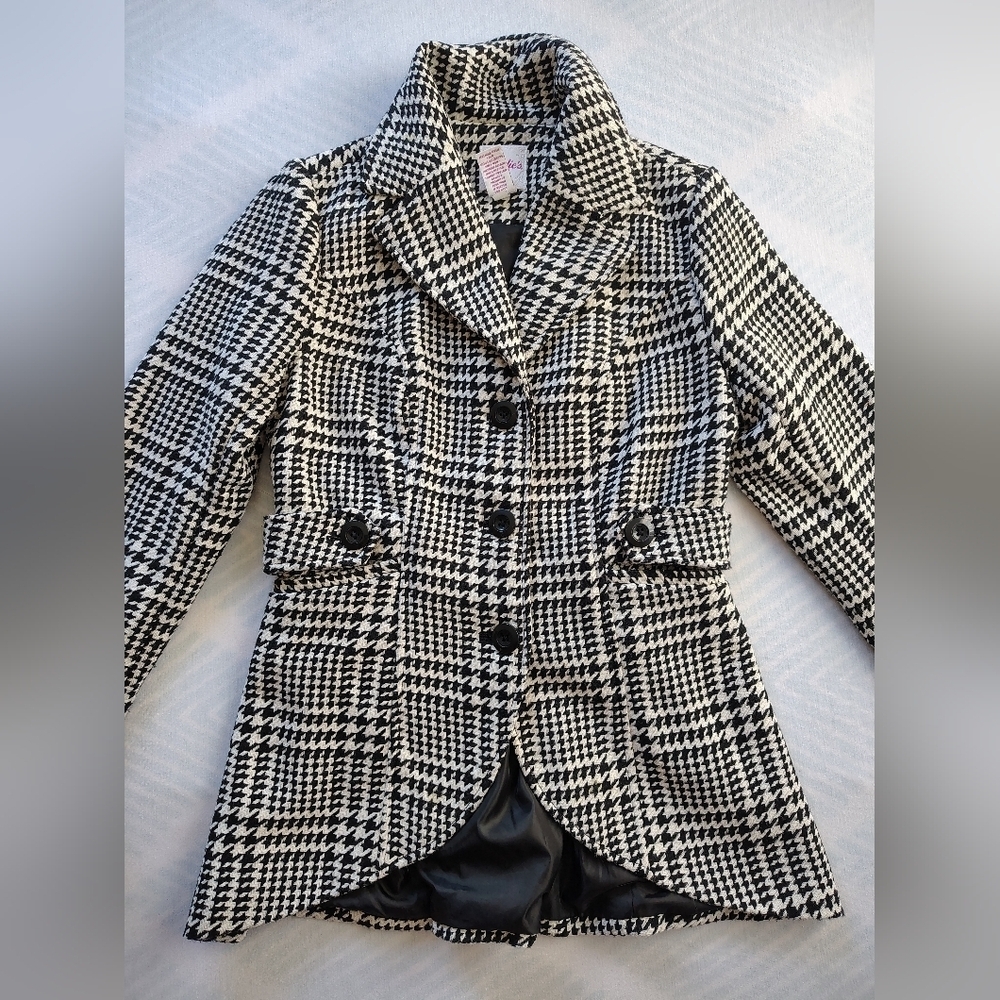 Candie's Black and White Houndstooth Blazer Size M